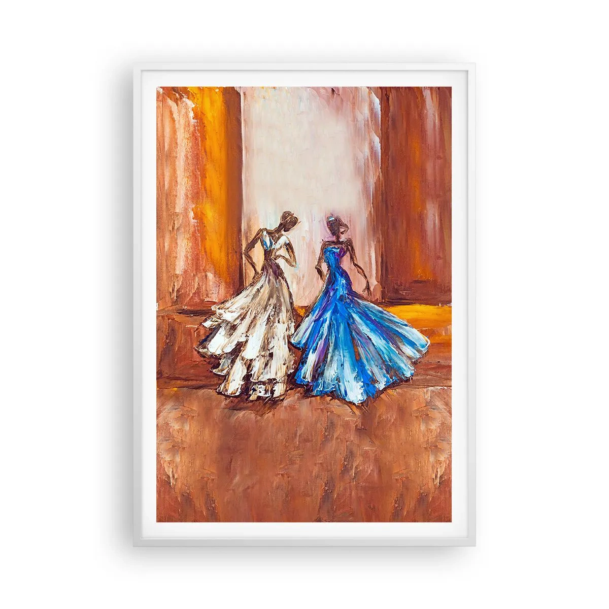 Plagát v bielom ráme - Pôvabné duo - 70x100 cm