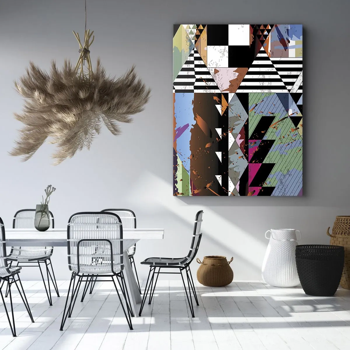 Obraz na plátne - Geometricky a organicky - 80x120 cm