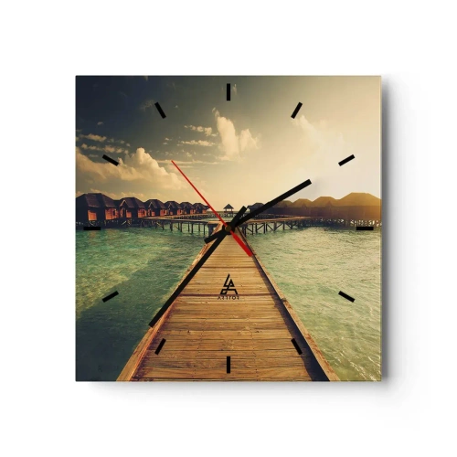 Nástenné hodiny - Vrelé pozvanie - 40x40 cm