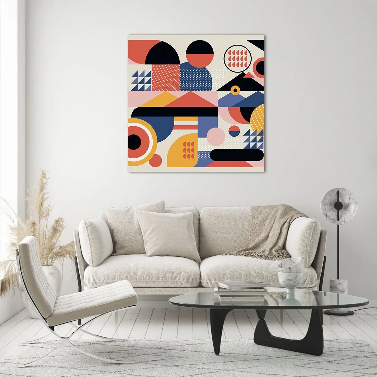 Obraz na skle - Kompozícia: poďme sa hrať - 60x60 cm