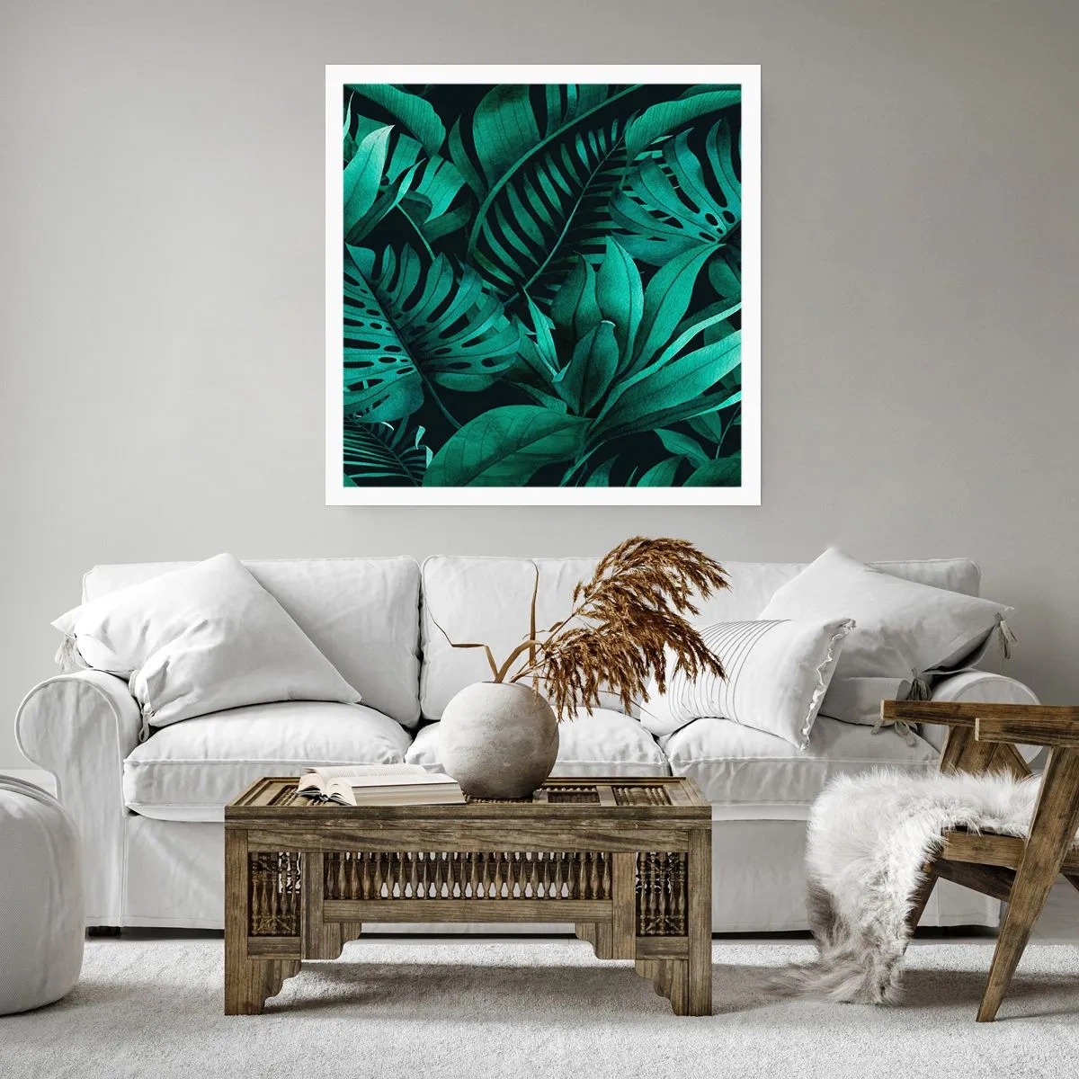 Plagát - Hĺbka tropickej zelene - 40x40 cm
