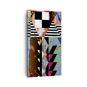 Obraz na plátne - Geometricky a organicky - 45x80 cm