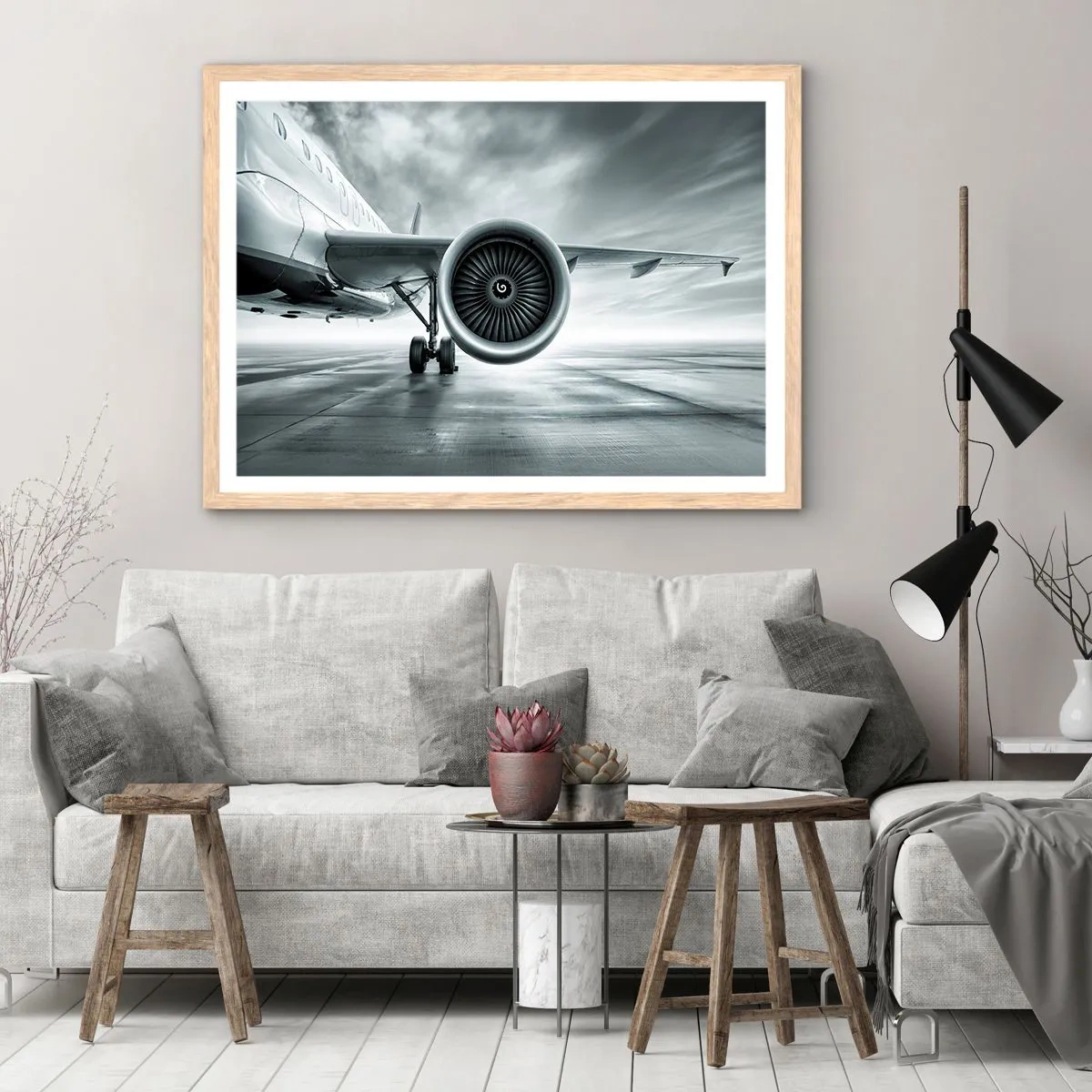 Plagát v ráme zo svetlého duba - Toto je sila! - 100x70 cm