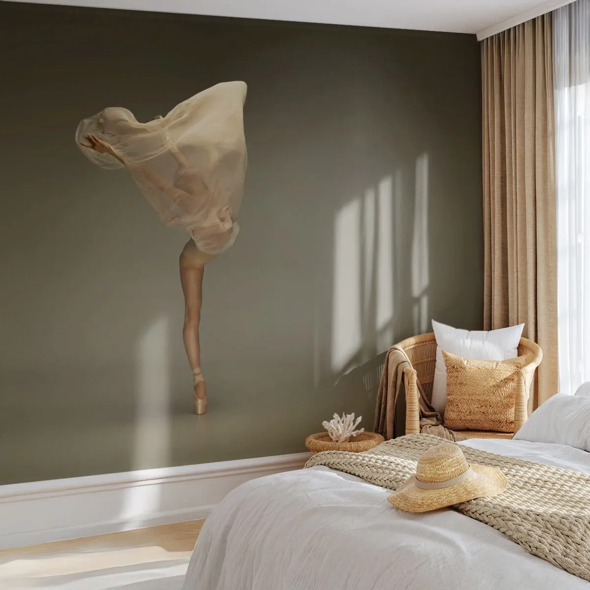 Samolepiaca Fototapeta Deluxe Sticker - Hneď poletí - Balerína, Tancujte, balet - 350x256 cm