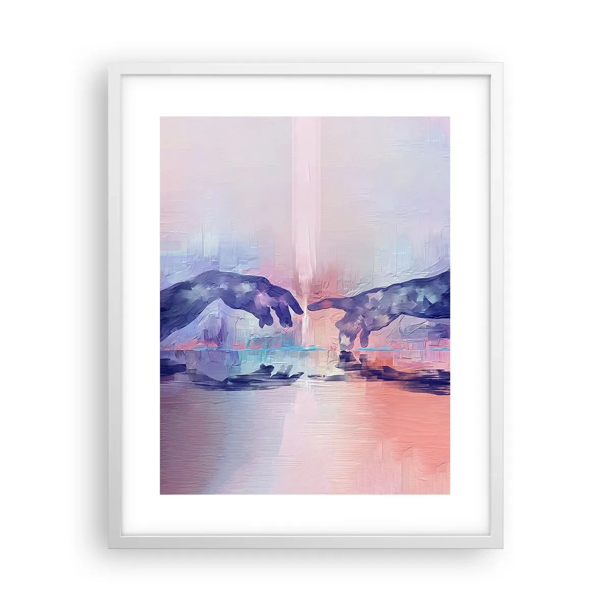 Plagát v bielom ráme - Božská iskra života - 40x50 cm