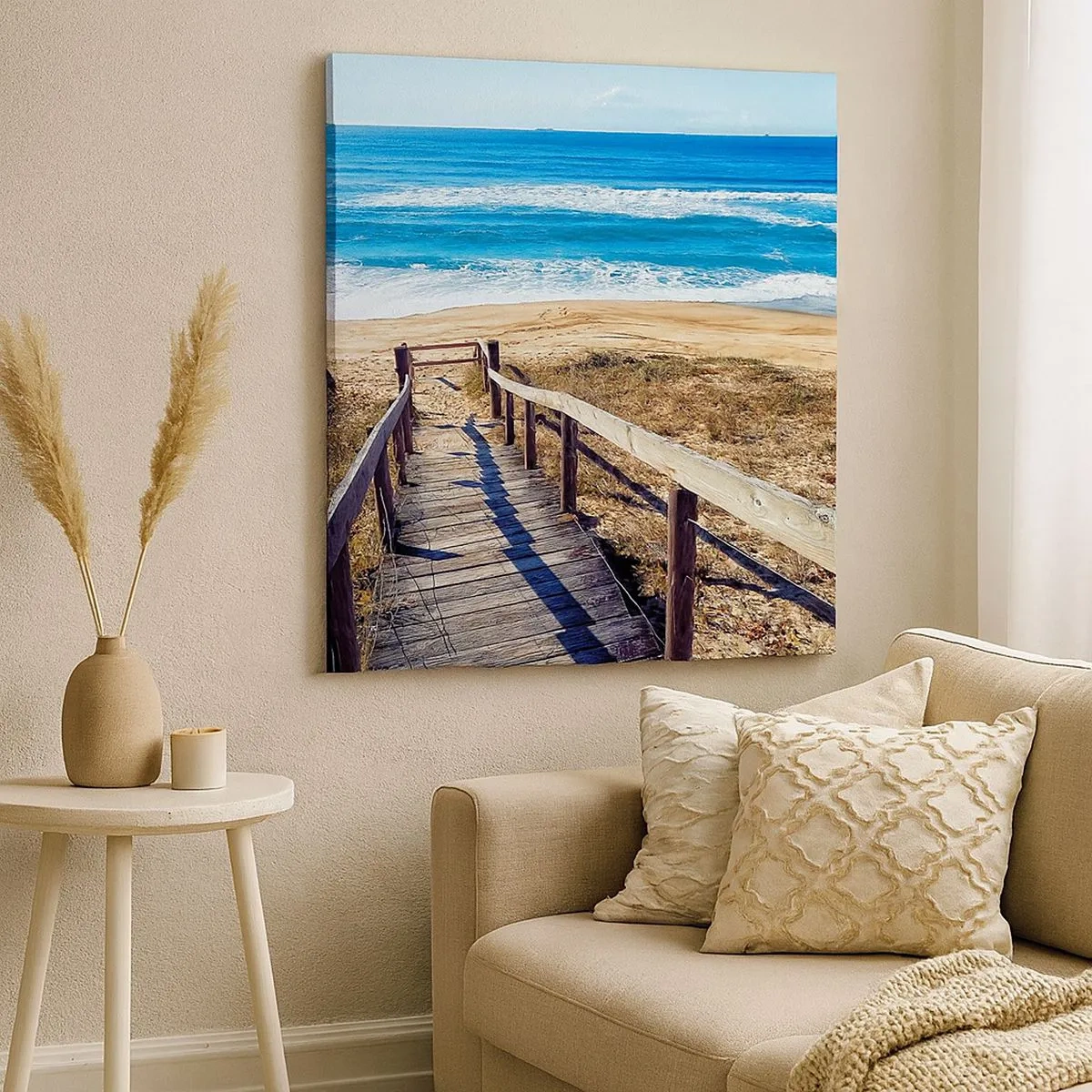 Obraz na plátne - Bež! - 30x30 cm