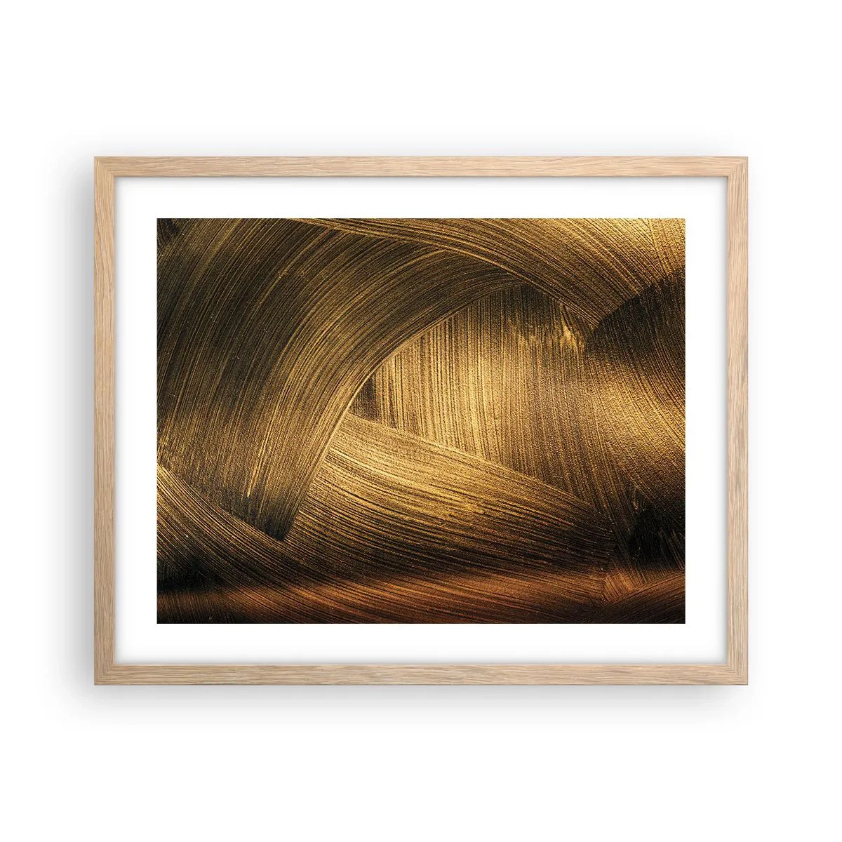 Plagát v ráme zo svetlého duba - V zlatom labyrinte - 50x40 cm