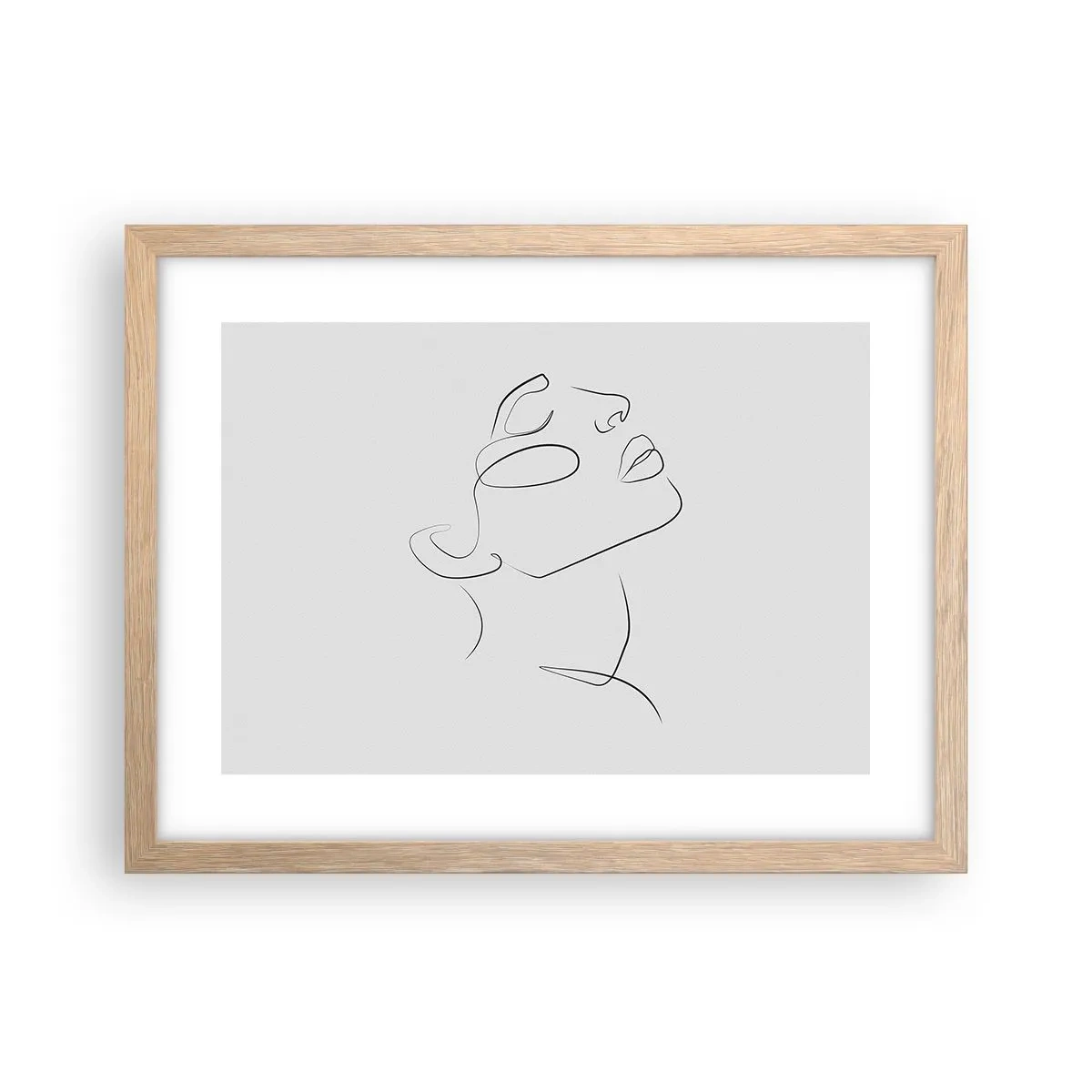 Plagát v ráme zo svetlého duba - Meandre sna - 40x30 cm