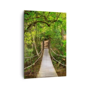 Obraz na plátne - Lebo na záhrade rastú popínavé rastliny - 70x100 cm