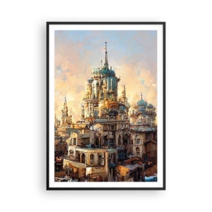 Plagát v čiernom ráme - Mesto miest - 70x100 cm