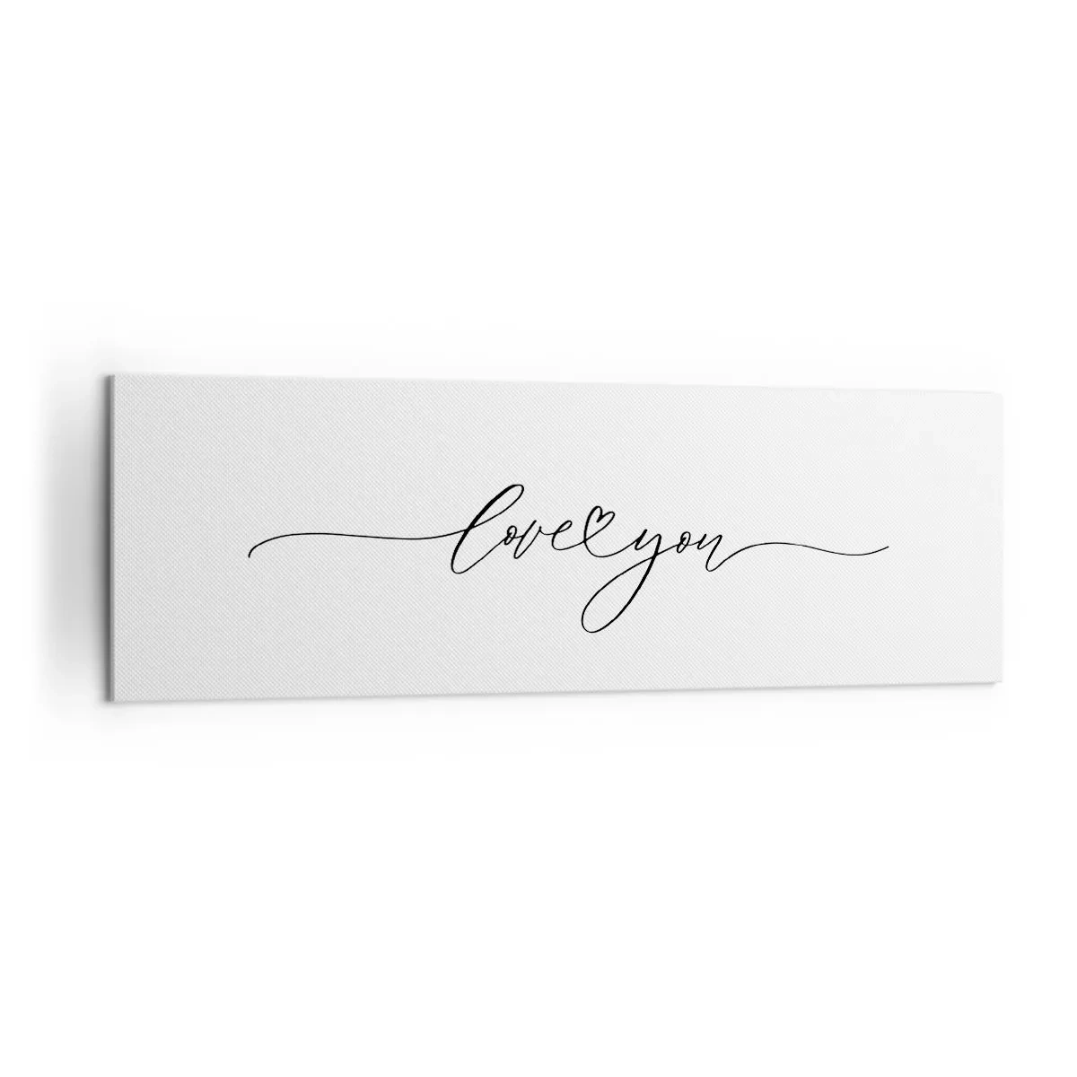 Obraz na plátne - Čierne na bielom - 160x50 cm