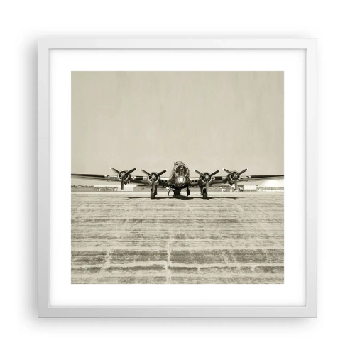 Plagát v bielom ráme - Ako vždy pripravený - 40x40 cm