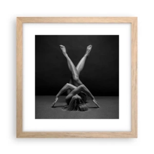Plagát v ráme zo svetlého duba - Geometria nahoty - 30x30 cm