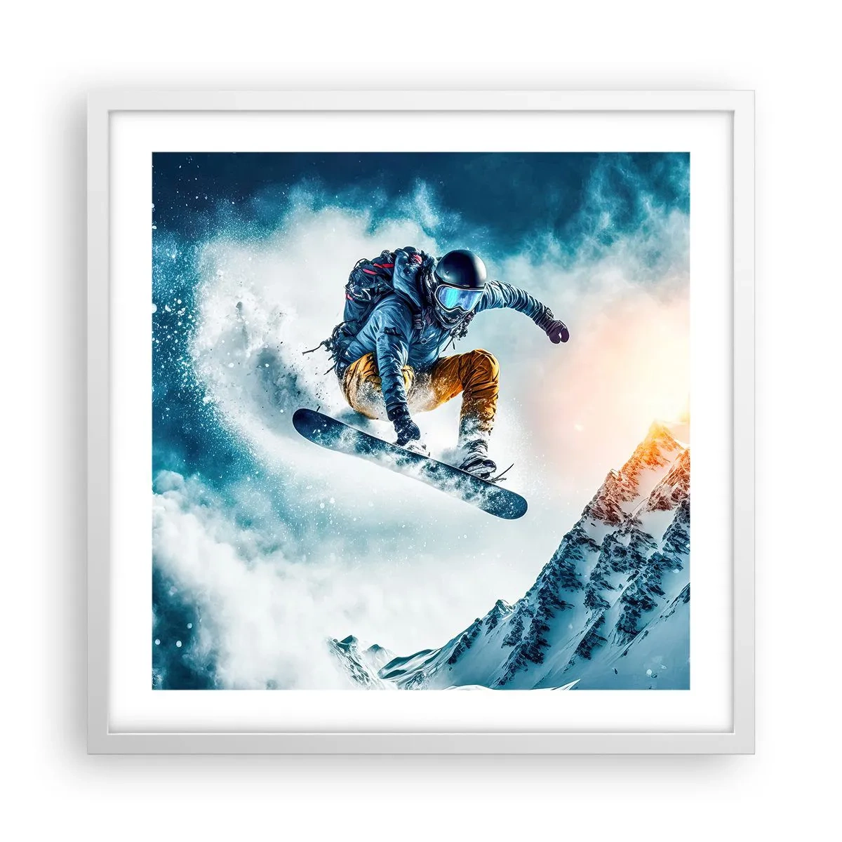 Plagát v bielom ráme - Extrémne emócie - 50x50 cm