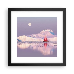 Plagát v čiernom ráme - Žiar plachty, chlad ľadu - 30x30 cm