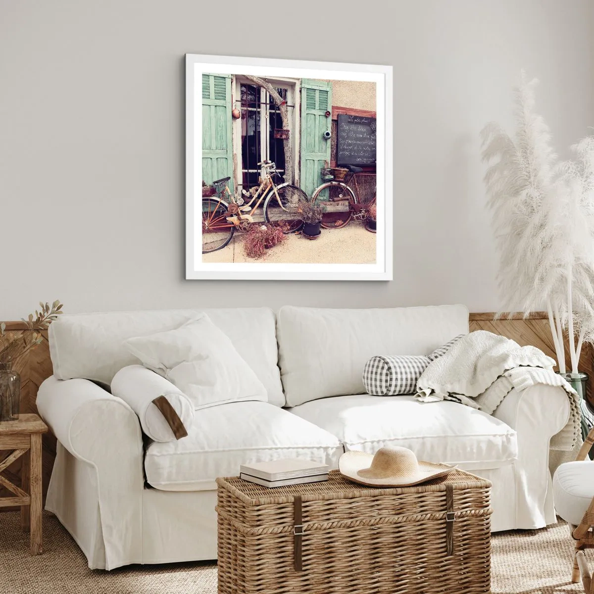 Plagát v bielom ráme - Nech žije provincia - 30x30 cm