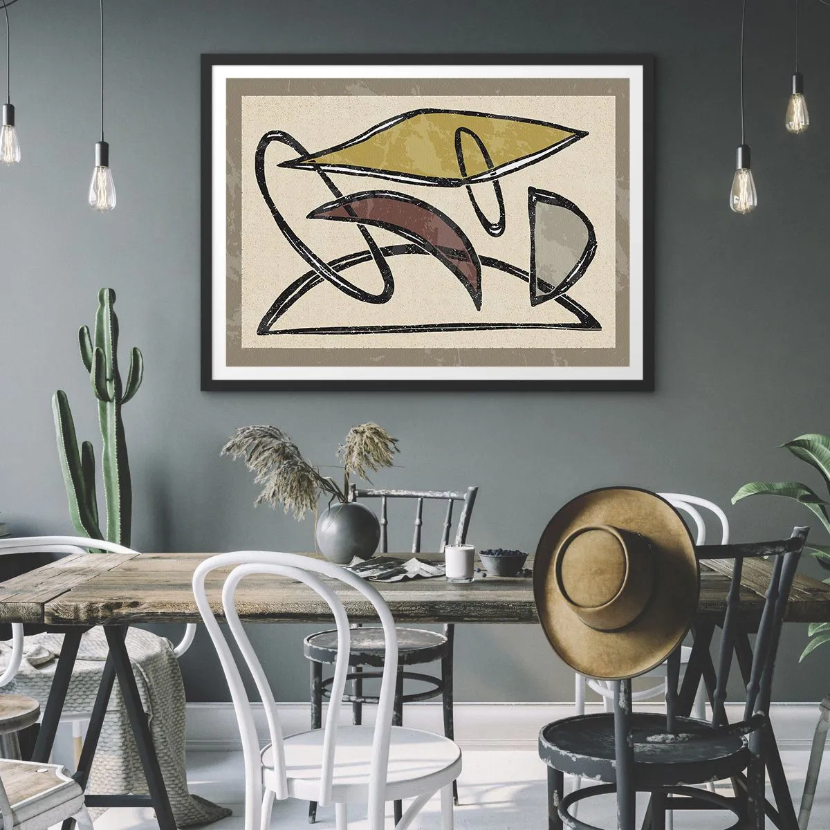 Plagát v čiernom ráme - Zvisle a vodorovne - 70x50 cm