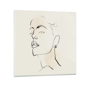 Obraz na skle - Hrdý pohľad - 70x70 cm