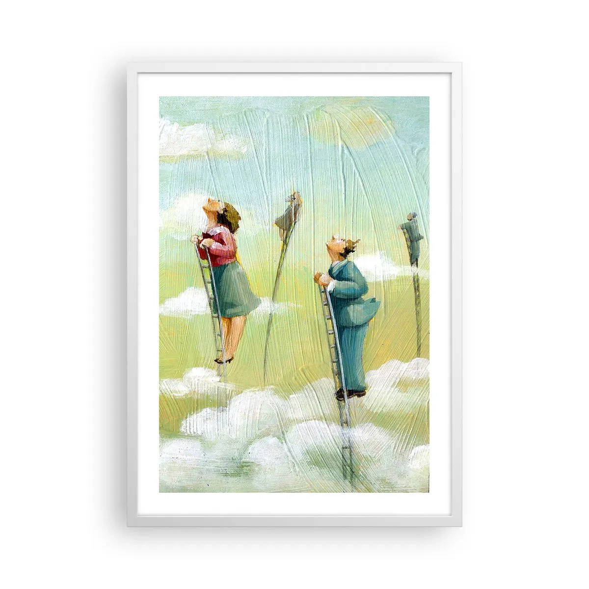 Plagát v bielom ráme - Za svojim snom - 50x70 cm