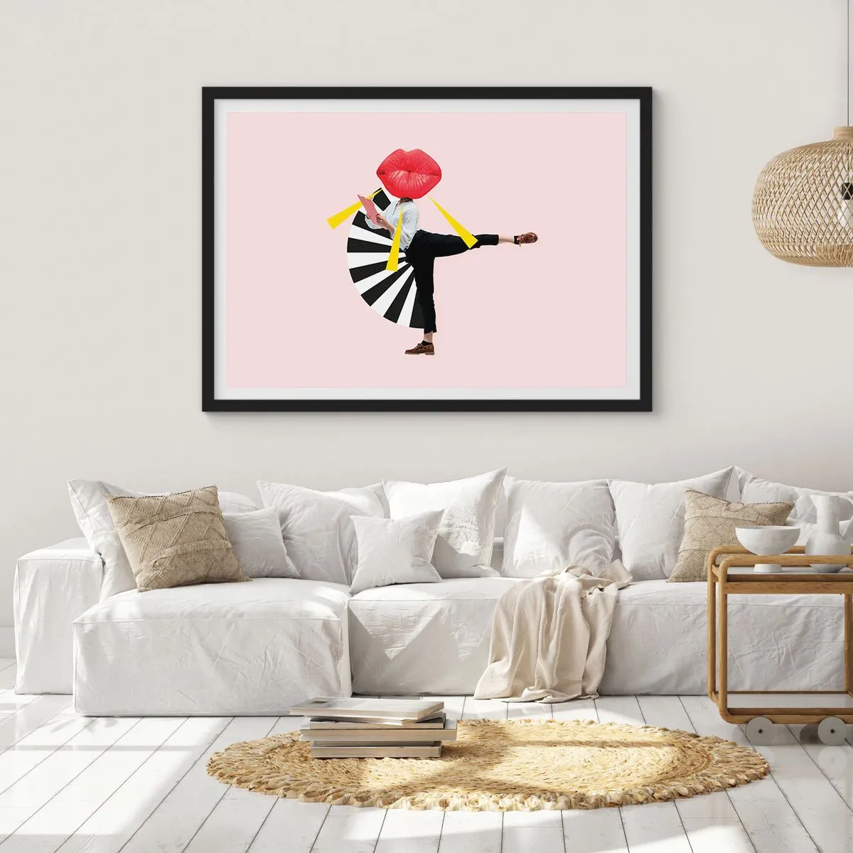 Plagát v čiernom ráme - Surrealistický pop-art - 91x61 cm