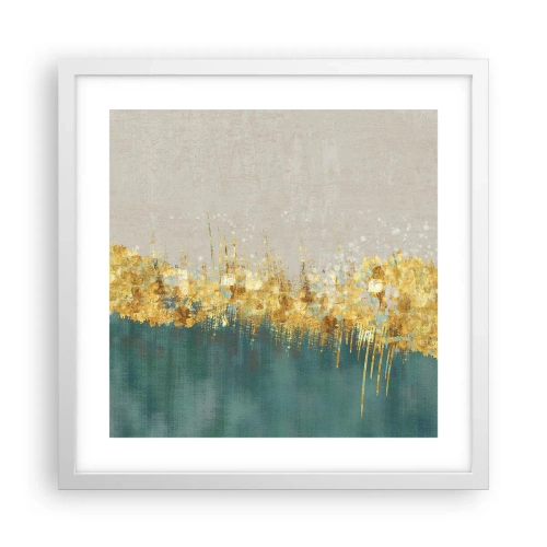 Plagát v bielom ráme - Zlatá hranica - 40x40 cm