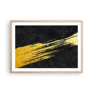 Plagát v ráme zo svetlého duba - Skok do hyperpriestoru - 70x50 cm