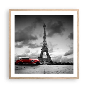 Plagát v ráme zo svetlého duba - Nie tak dávno v Paríži - 60x60 cm