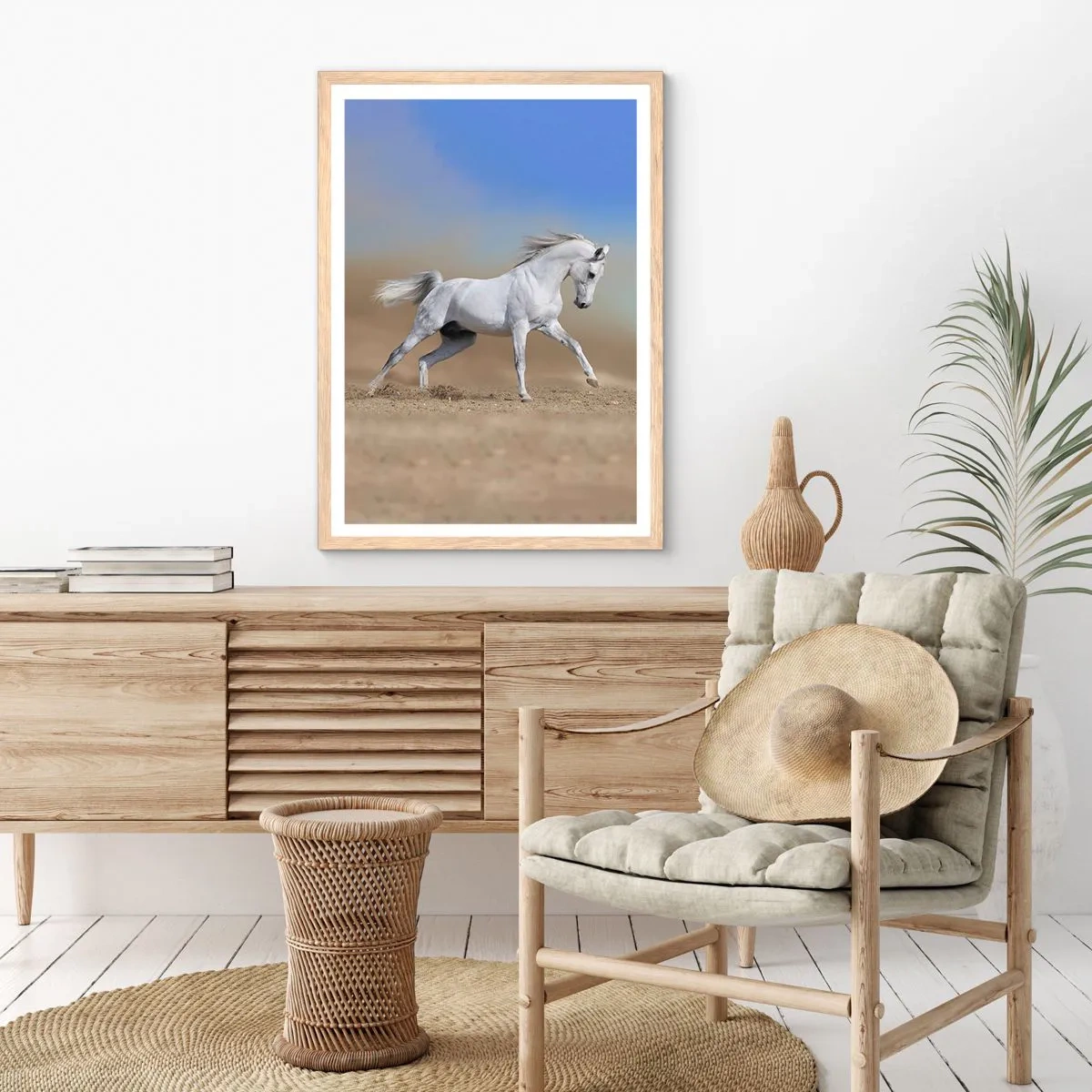 Plagát v ráme zo svetlého duba - Najkrajšia arabská rozprávka - 70x100 cm