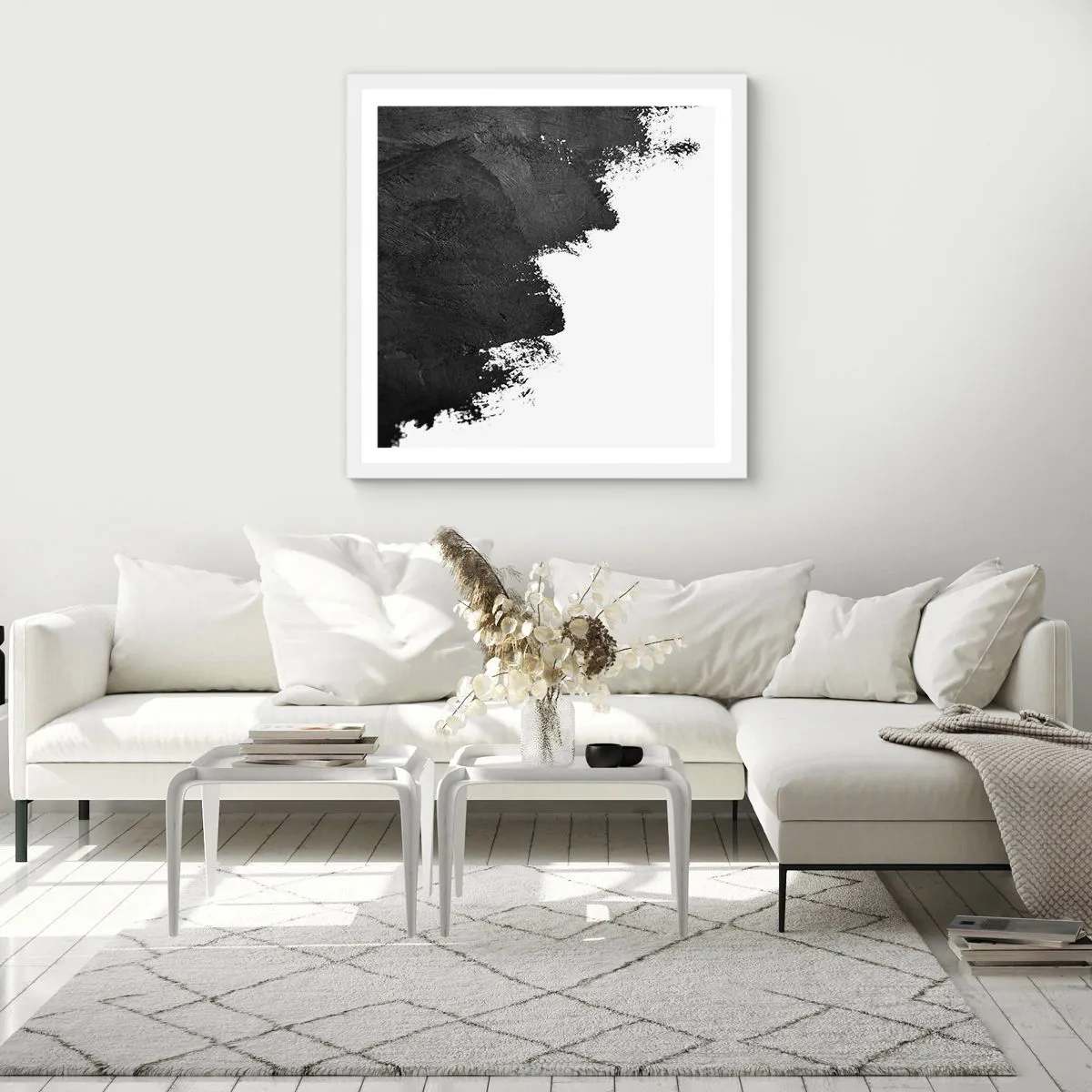 Plagát v bielom ráme - Živly: zem - 50x50 cm