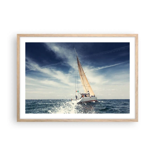 Plagát v ráme zo svetlého duba - Nás nedobehnú! - 70x50 cm