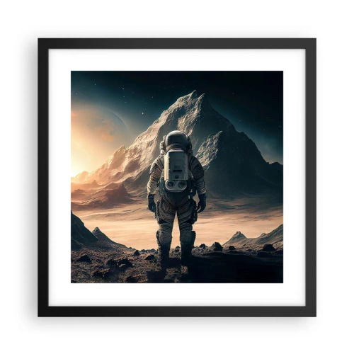 Plagát v čiernom ráme - Nová výzva - 40x40 cm