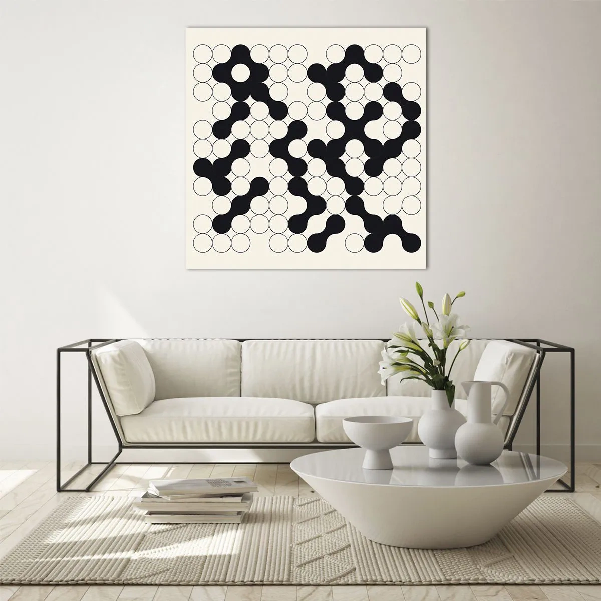 Obraz na skle - Čínska hra – variácia - 30x30 cm