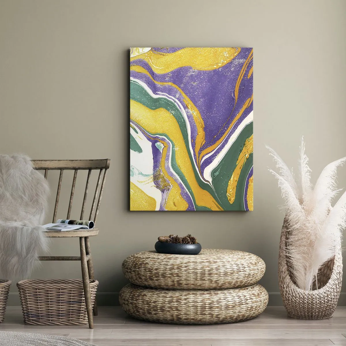 Obraz na plátne - Vlny farieb - 50x70 cm