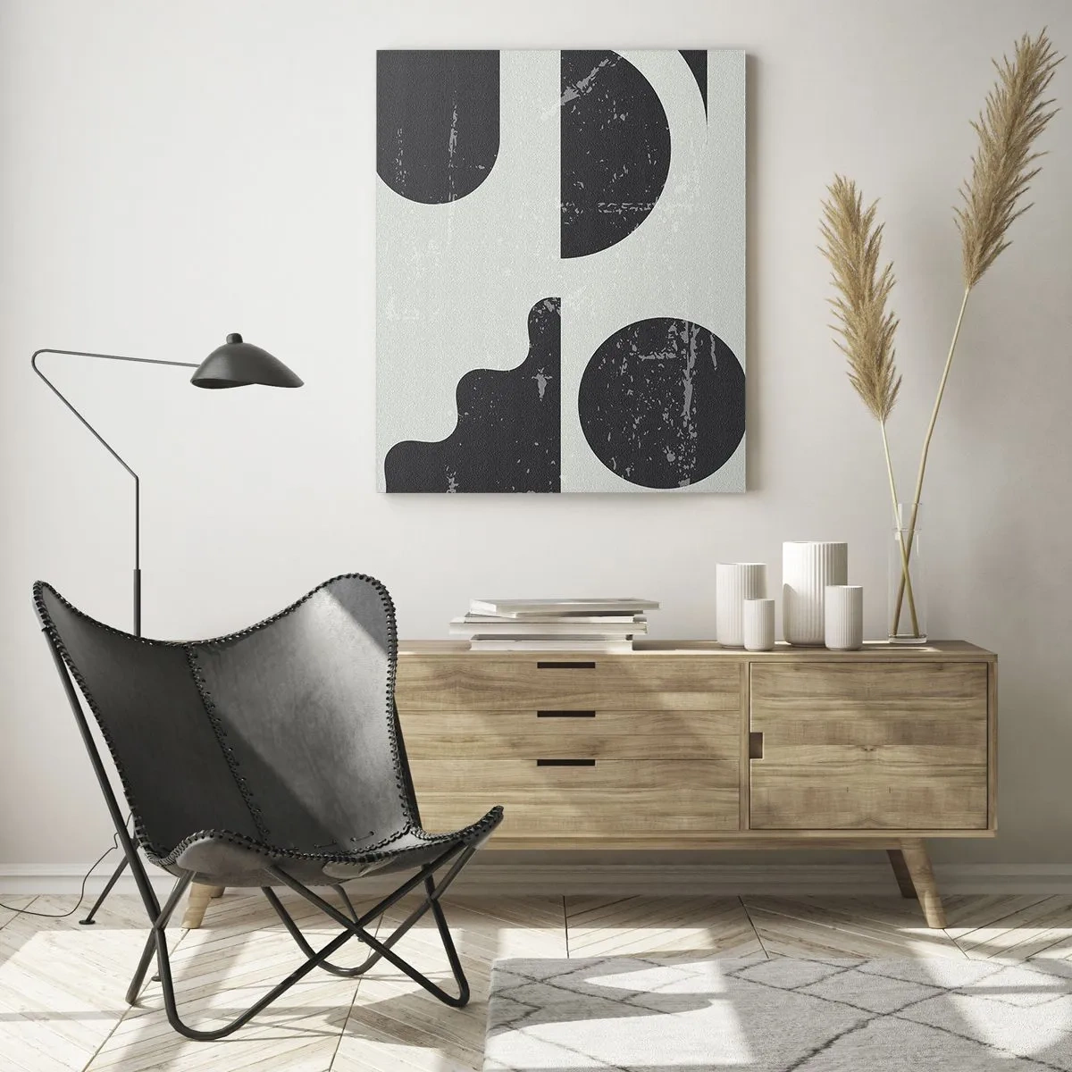 Obraz na skle - Kompozícia nad a pod - 50x70 cm