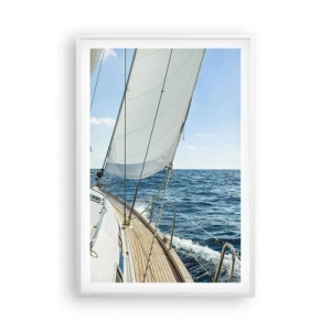 Plagát v bielom ráme - Ahoj, dobrodružstvo - 61x91 cm