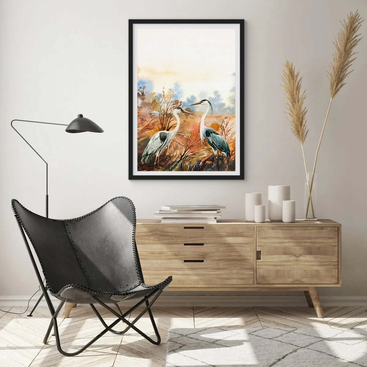 Plagát v čiernom ráme - Kam na jeseň? - 61x91 cm