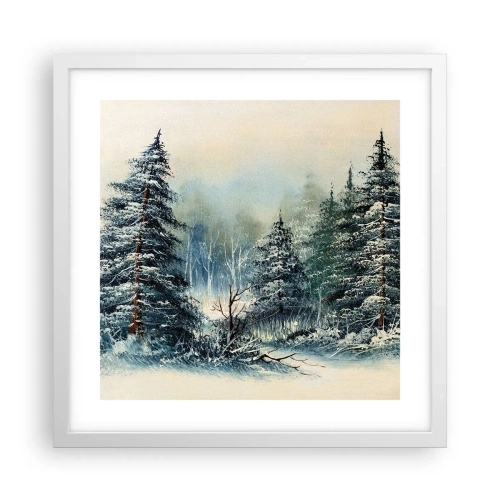 Plagát v bielom ráme - Pripravenie na Vianoce - 40x40 cm