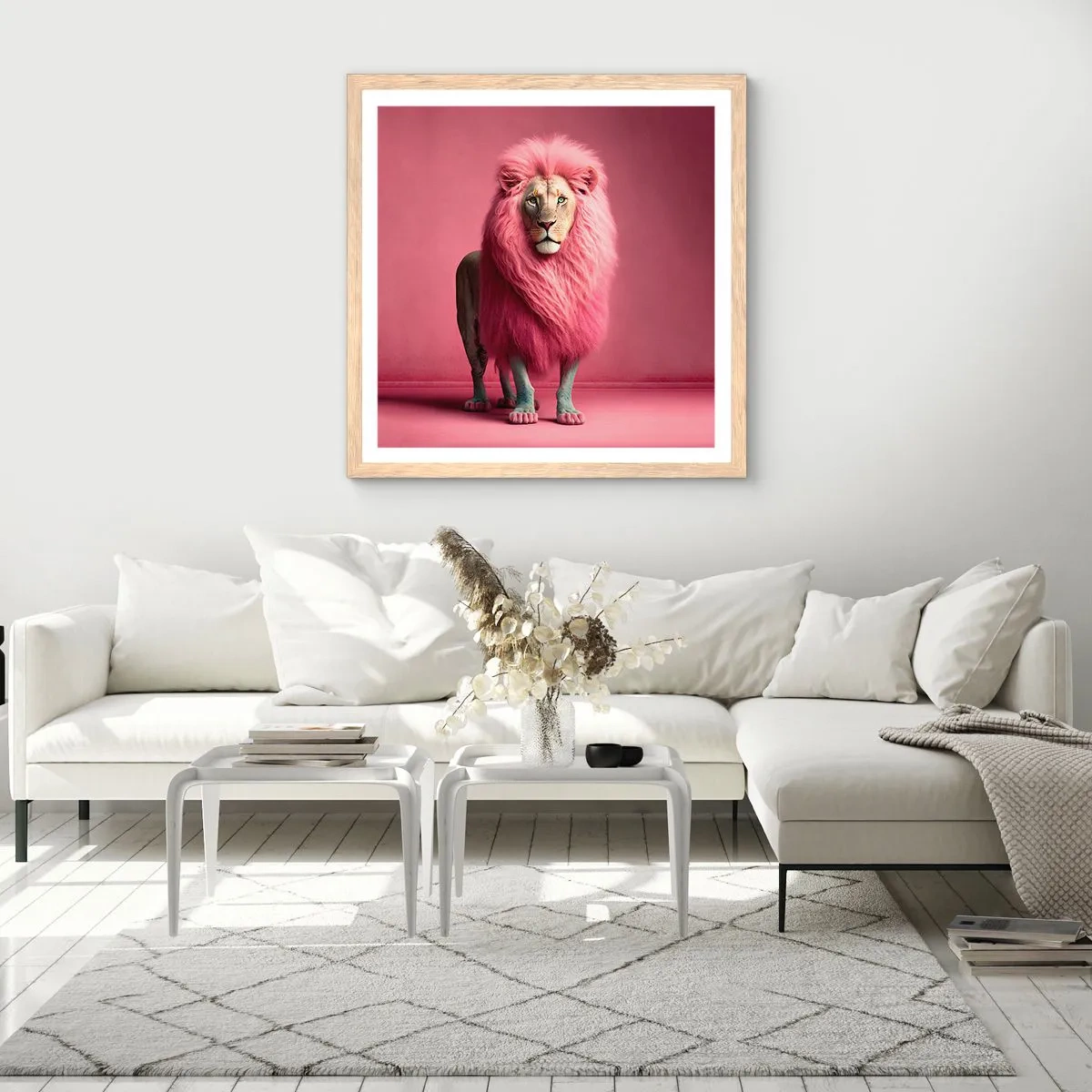 Plagát v ráme zo svetlého duba - A už sa nebojíš - 40x40 cm