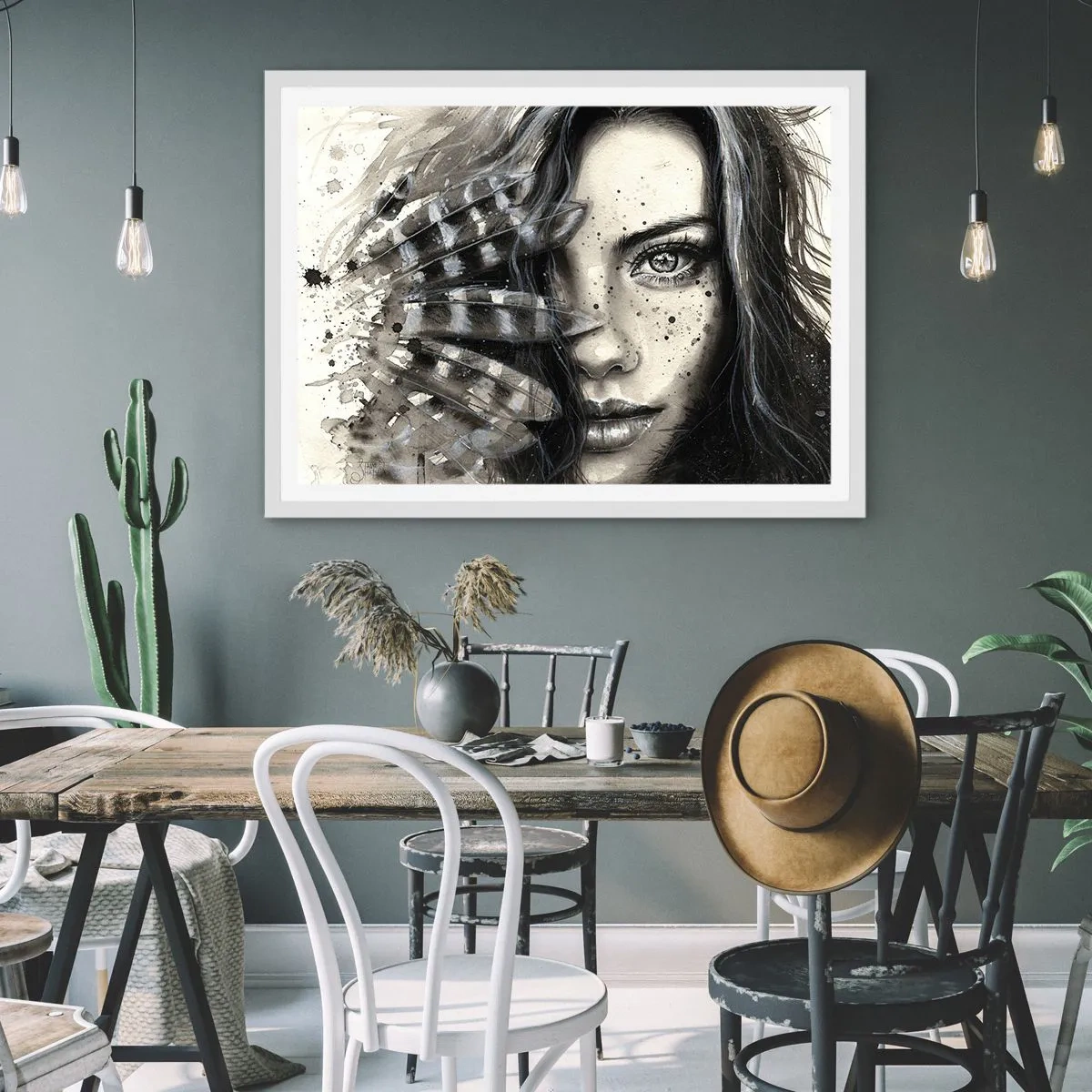 Plagát v bielom ráme - Divoká krása - 100x70 cm