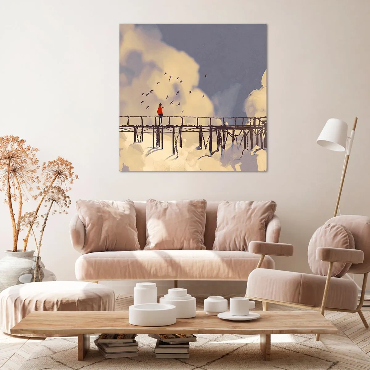 Obraz na plátne - Modrý stesk - 70x70 cm