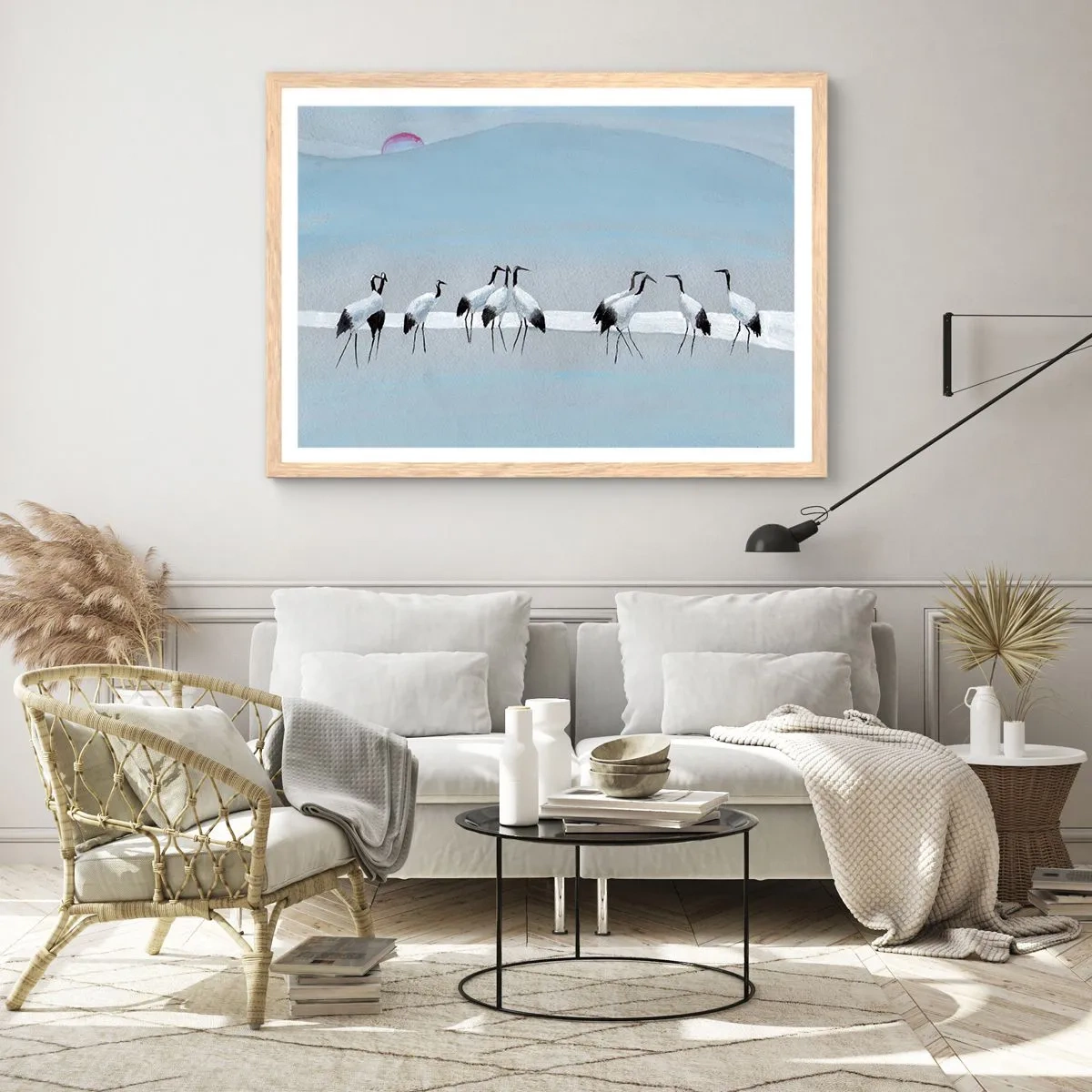 Plagát v ráme zo svetlého duba - Po horúcom dni - 50x40 cm