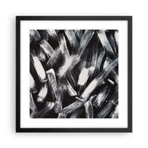 Plagát v čiernom ráme - Abstrakcia v industriálnom duchu - 40x40 cm