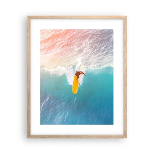 Plagát v ráme zo svetlého duba - Oceanický jazdec - 40x50 cm