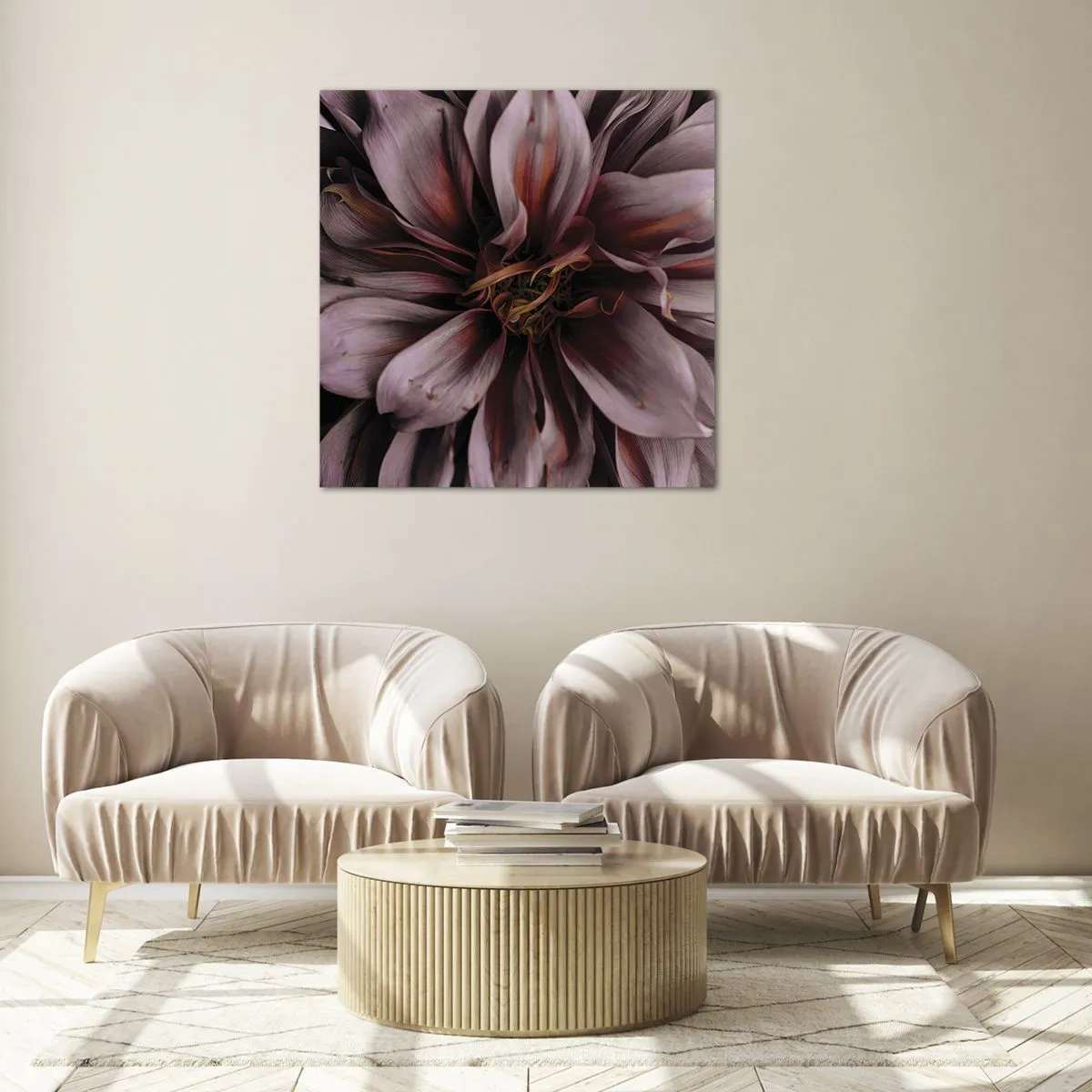 Obraz na skle - Kvetinové srdce - 30x30 cm