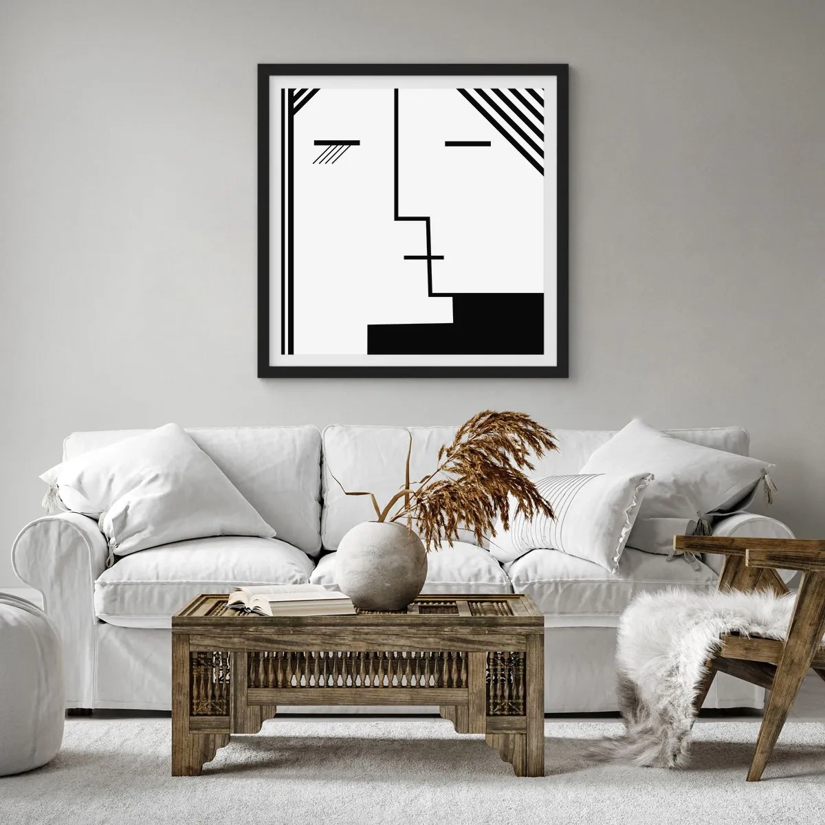 Plagát v čiernom ráme - Proste bozk - 60x60 cm