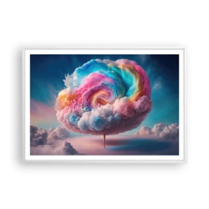 Plagát v bielom ráme - Sen o zábavnom parku - 100x70 cm