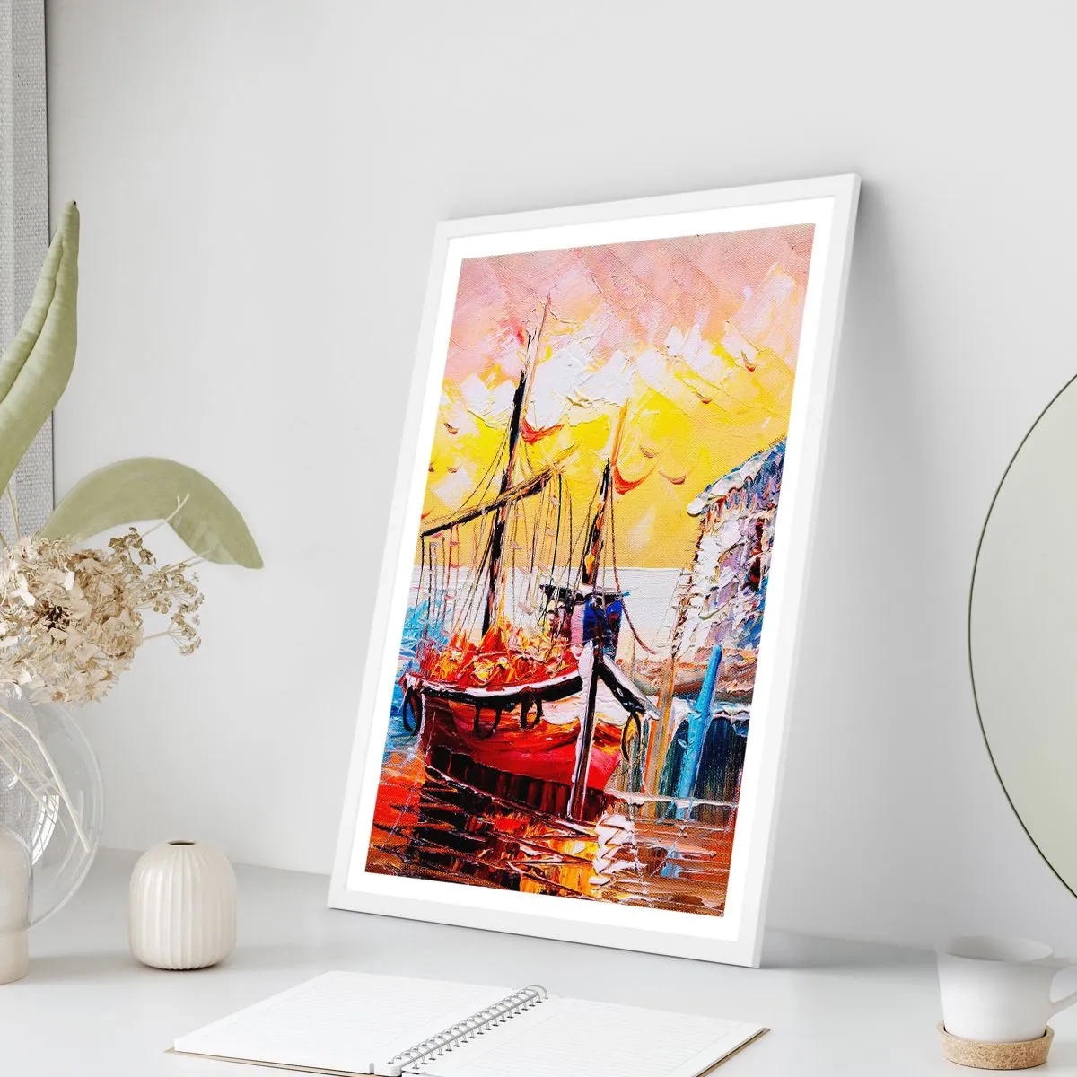 Plagát v bielom ráme - Šťastný návrat - 70x100 cm