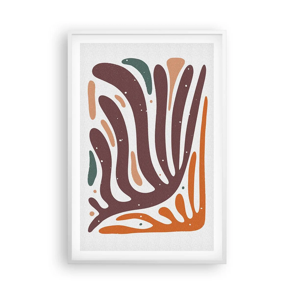 Plagát v bielom ráme - Organická a radiálna kompozícia - 61x91 cm