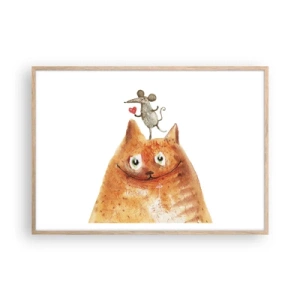 Plagát v ráme zo svetlého duba - Paradoxy lásky - 100x70 cm