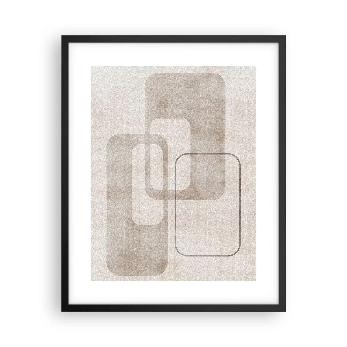 Plagát v čiernom ráme - Geometrická fúga - 40x50 cm